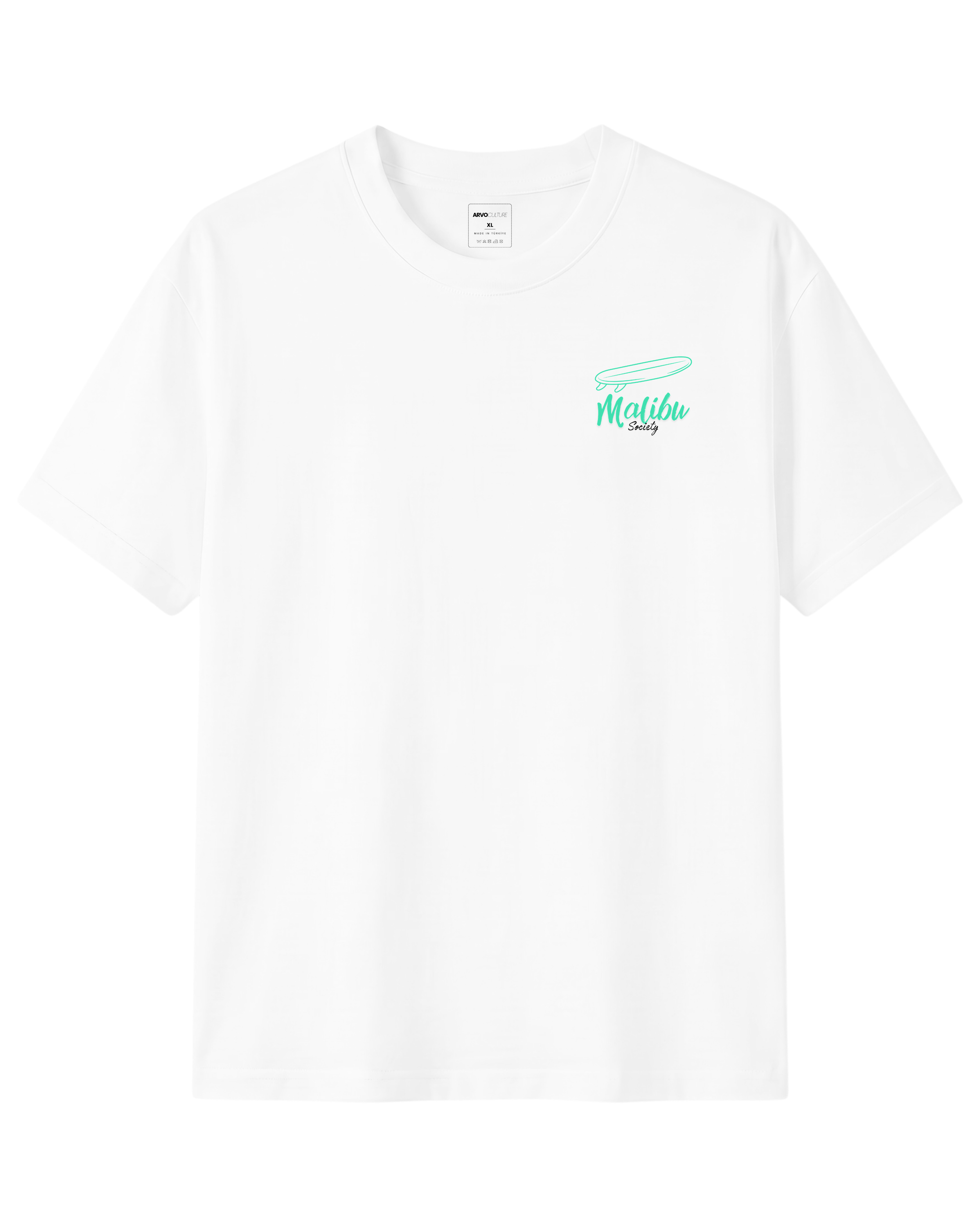 The Society Collection Malibu Oversize Unisex Tişört - Beyaz