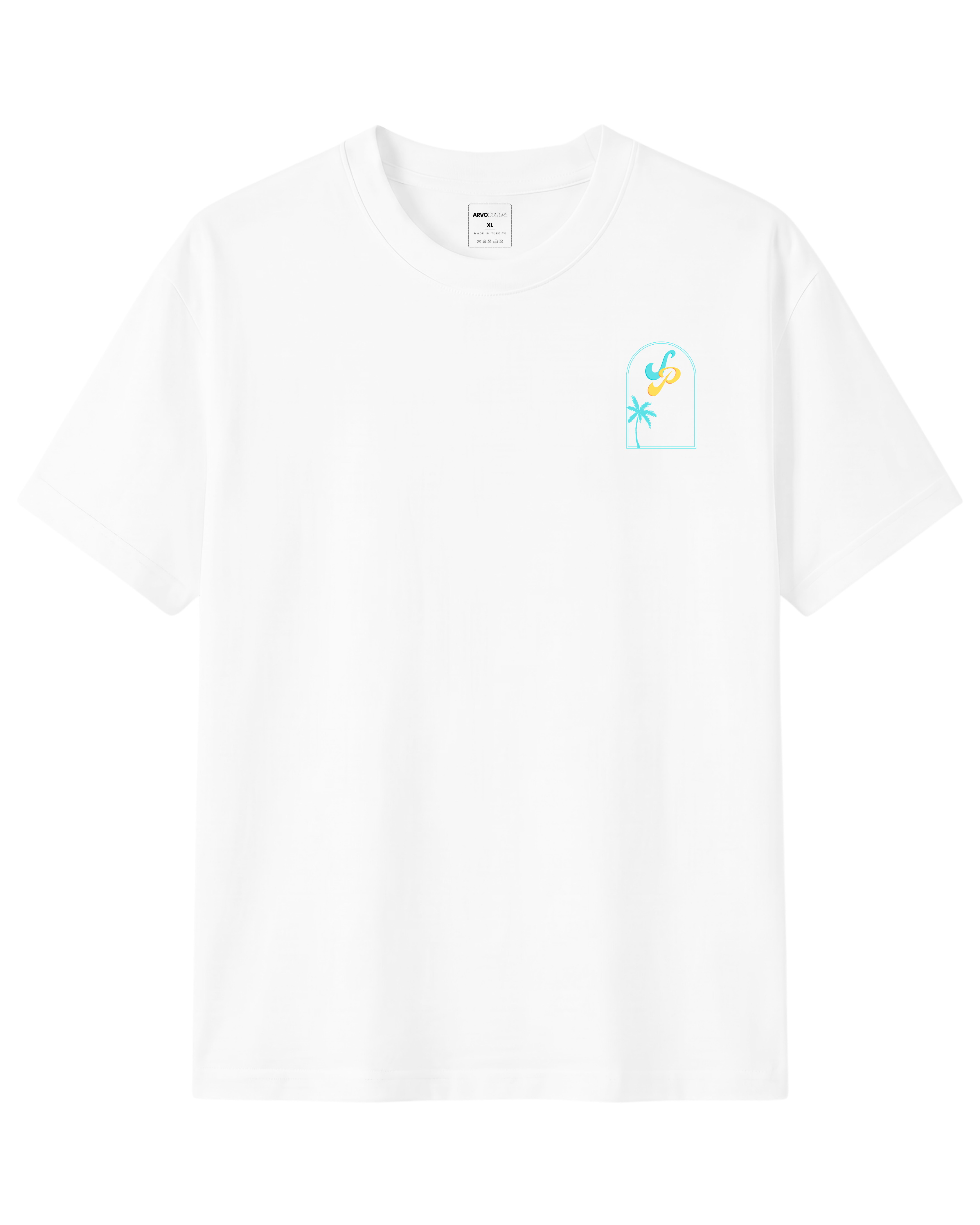 The Society Collection Palm Springs Oversize Unisex Tişört - Beyaz