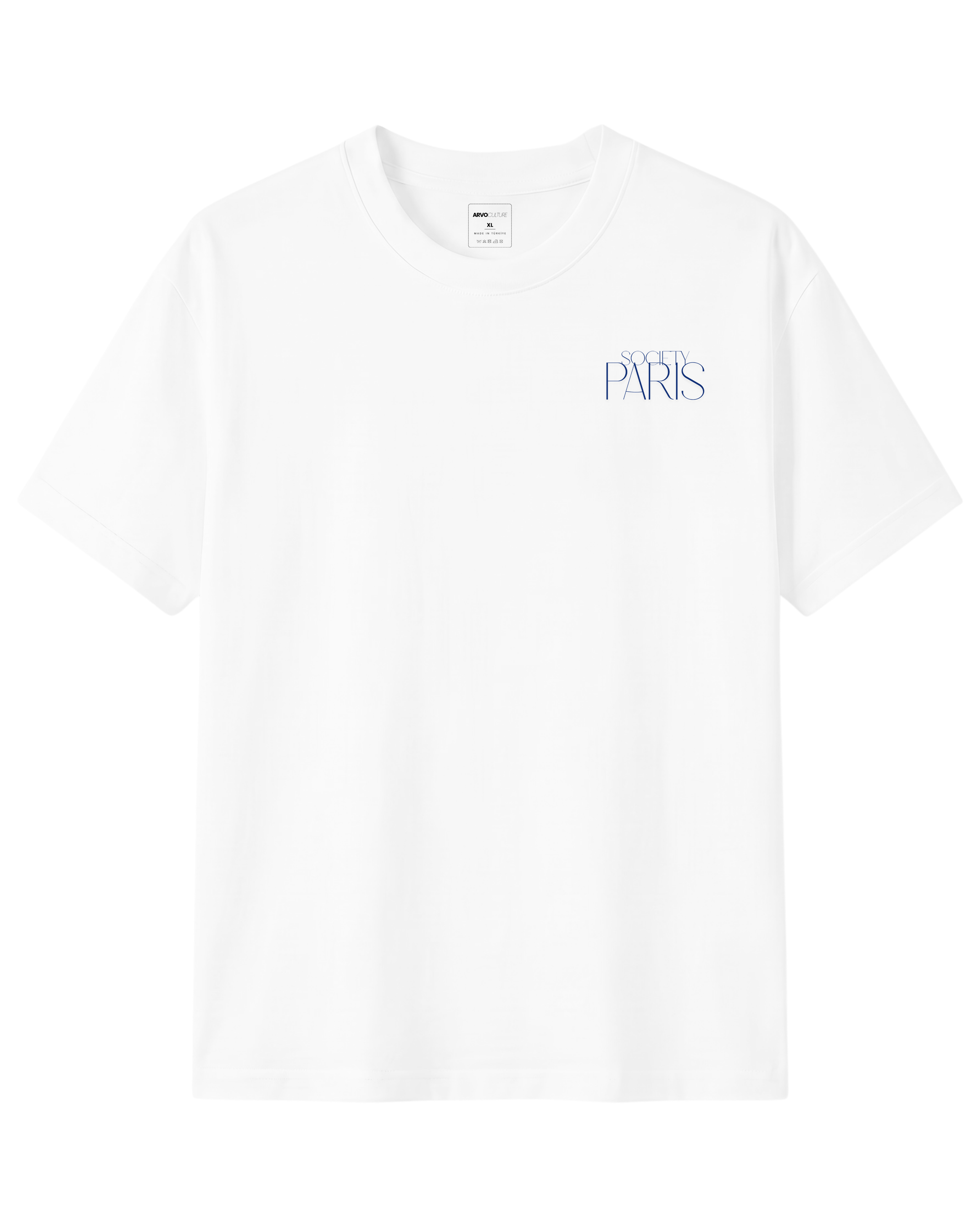 The Society Collection Paris Oversize Unisex Tişört - Beyaz