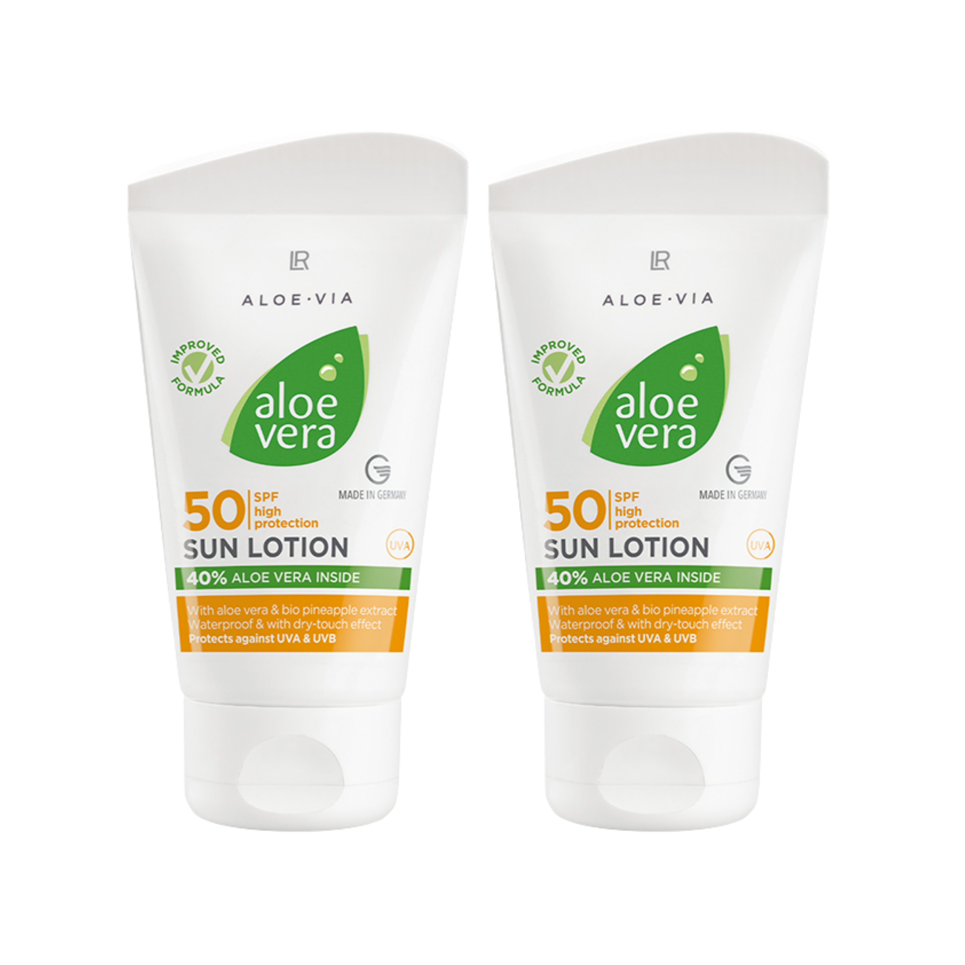 LR ALOE VIA SPF 50 Güneş Losyonu 2’li | Hassas Ciltler İçin Yüksek Koruma & Nemlendirme