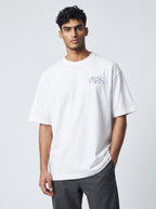 The Society Collection Paris Oversize Unisex Tişört - Beyaz