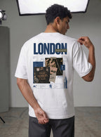 The Society Collection London Oversize Unisex Tişört - Beyaz