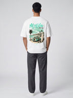 The Society Collection Malibu Oversize Unisex Tişört - Beyaz