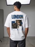 The Society Collection London Oversize Unisex Tişört - Beyaz