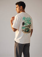 The Society Collection Malibu Oversize Unisex Tişört - Beyaz