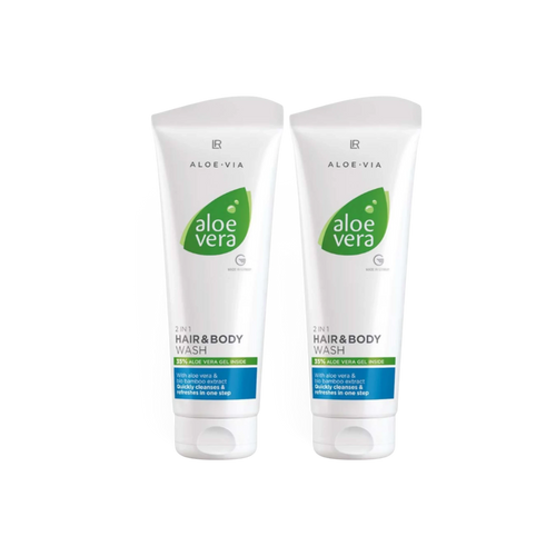 ArvoCulture LR Aloe Vera 2'si 1 arada saç ve vücut yıkama jeli 2'li set, nemlendirici bambu özlü bakım ürünü