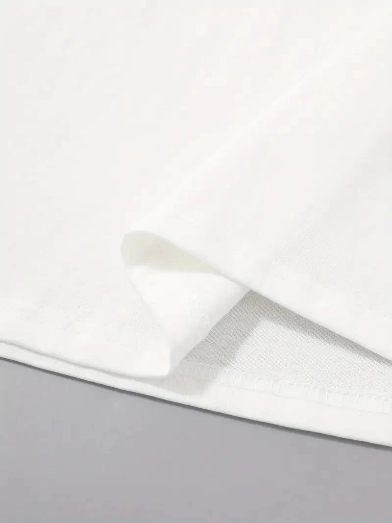 Erkek Tişört Palmiye Baskılı Bisiklet Yaka Kısa Kol T-Shirt - Beyaz