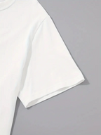 Erkek Tişört Palmiye Baskılı Bisiklet Yaka Kısa Kol T-Shirt - Beyaz